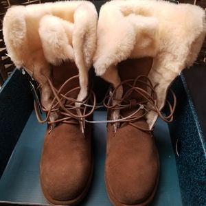 EMU Australia Suede Winter Boots Size 7M Tan Women